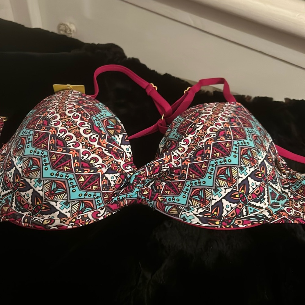 # 23 Aqua boho bikini top